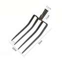 KADAX Fourche à Creuser Jardin 4 Dents - Fourche Bêche Sans Manche Acier Trempé - Outil Léger Pour Ameublir Sol Et Désherber