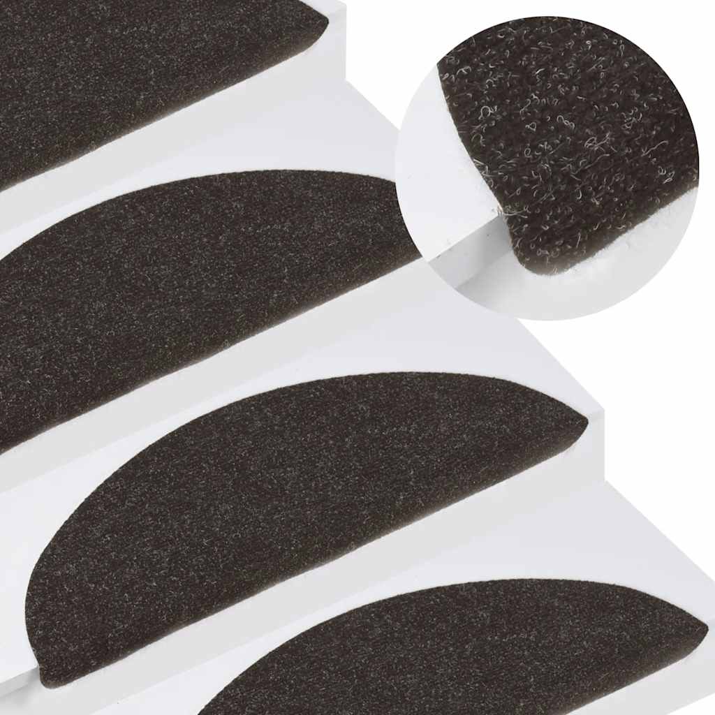 Tapis d'escalier auto-adhésifs 20 pcs | Paillasson d'escalier | Tapis de marche noir 65x22,5x3,5 cm CFW453338 - 5