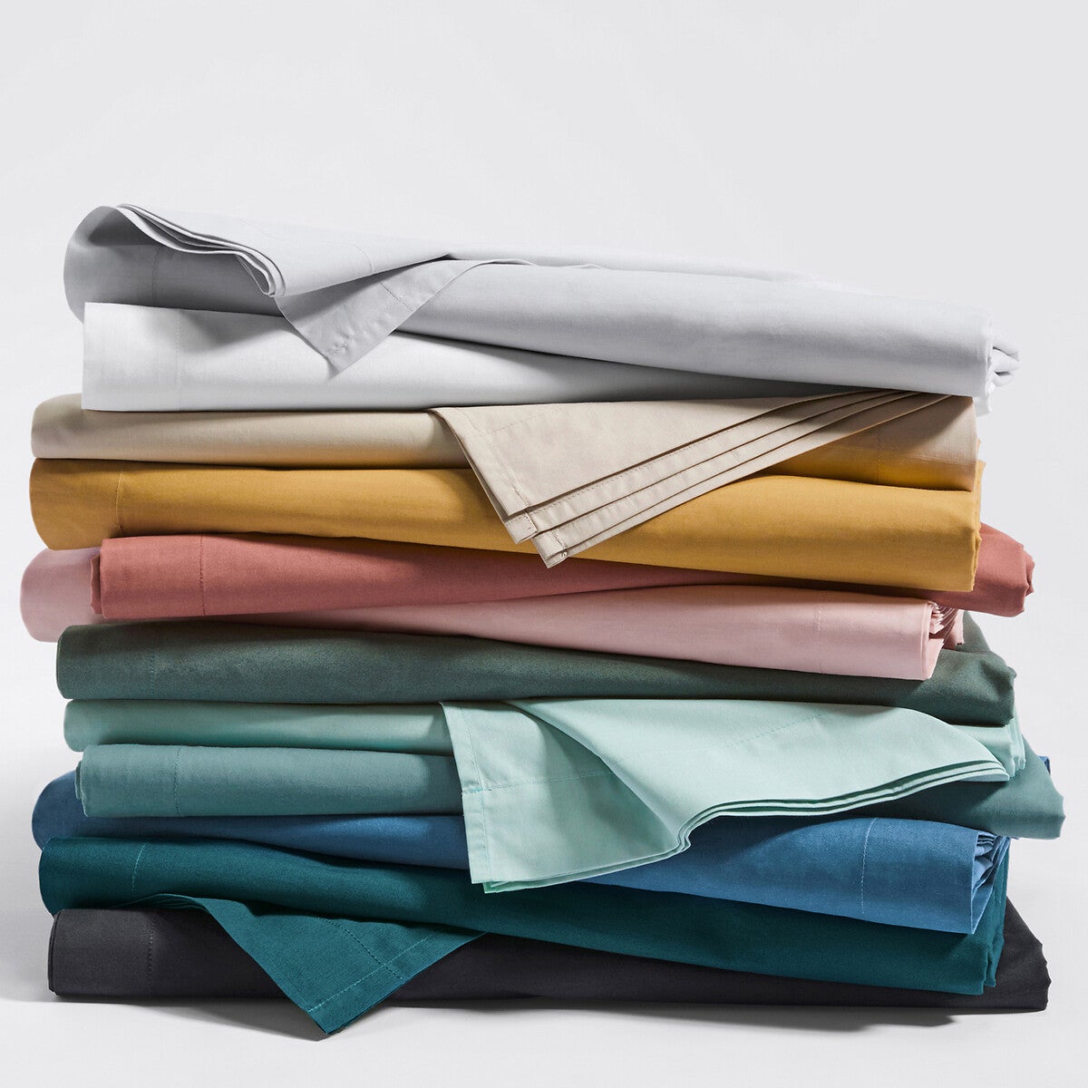 Drap plat uni en percale de coton bio Scenario - Rose poudré - 180 x 290 cm - 4