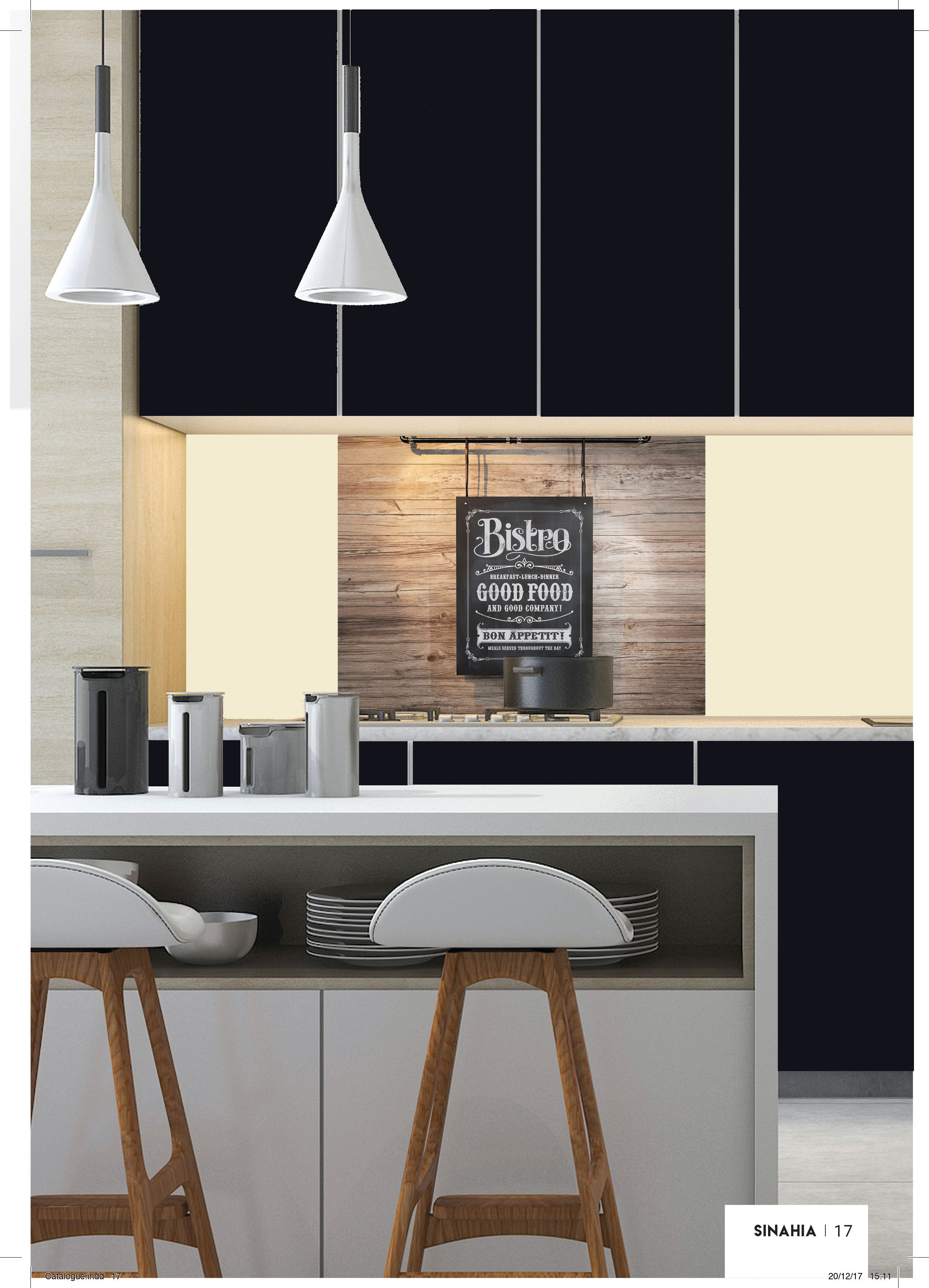 Crédence décorative SINAHIA style bistro 900mmx700mm Ep 6mm verre securit - 4