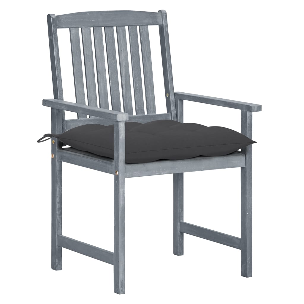 Chaise de jardin avec coussin Maison Exclusive en bois Gris - 2