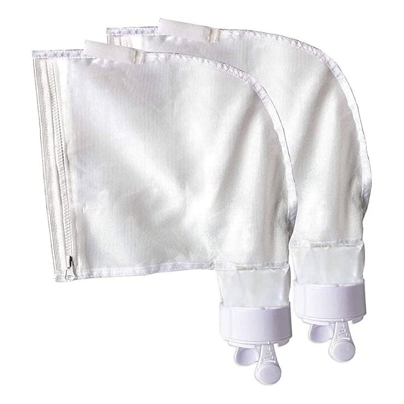 Zestaw 2 worków filtracyjnych do basenu Polaris 280 i 480 z zamkiem błyskawicznym i zapięciem na rzep (biały)