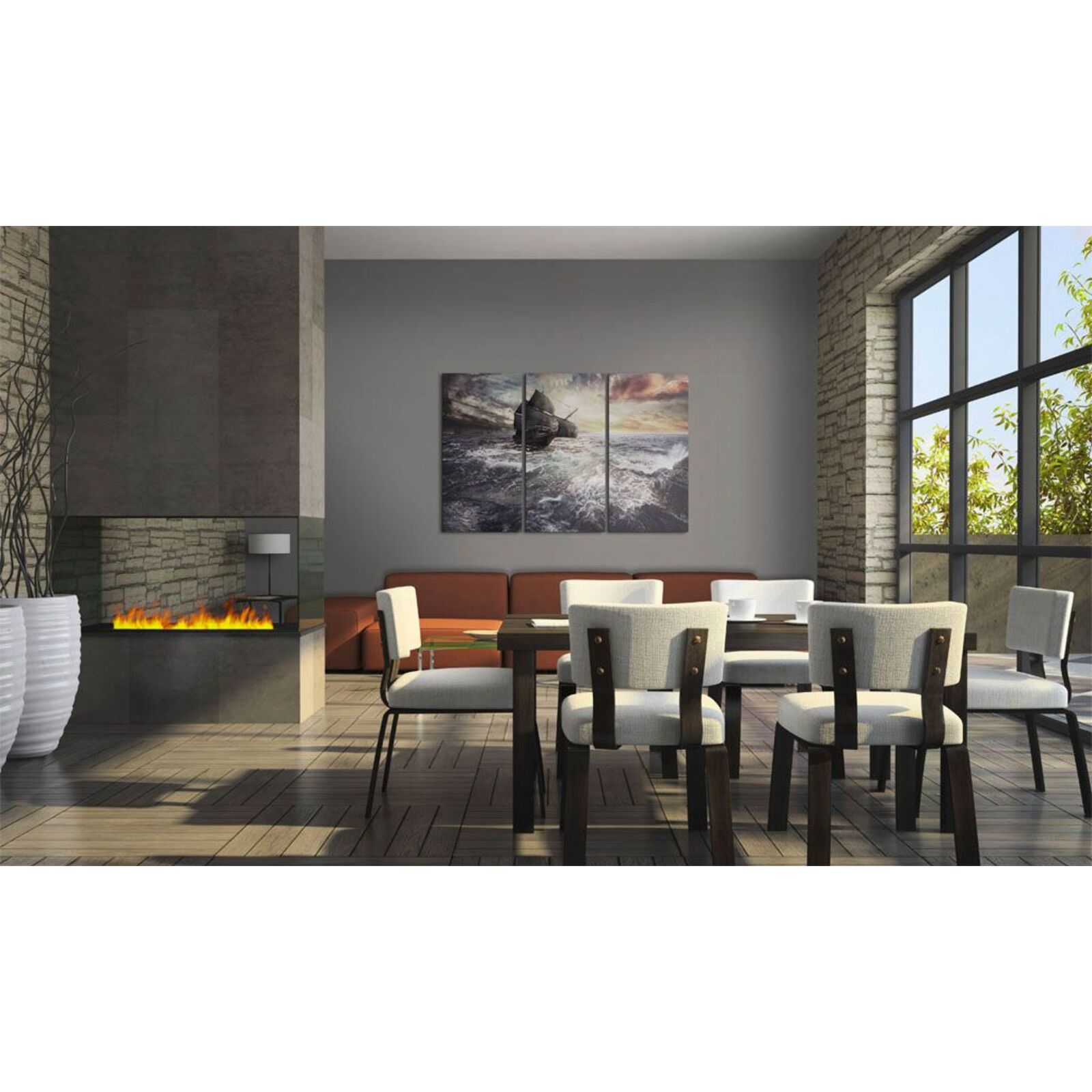 Tableau seul en mer - 60 x 40 cm - 2