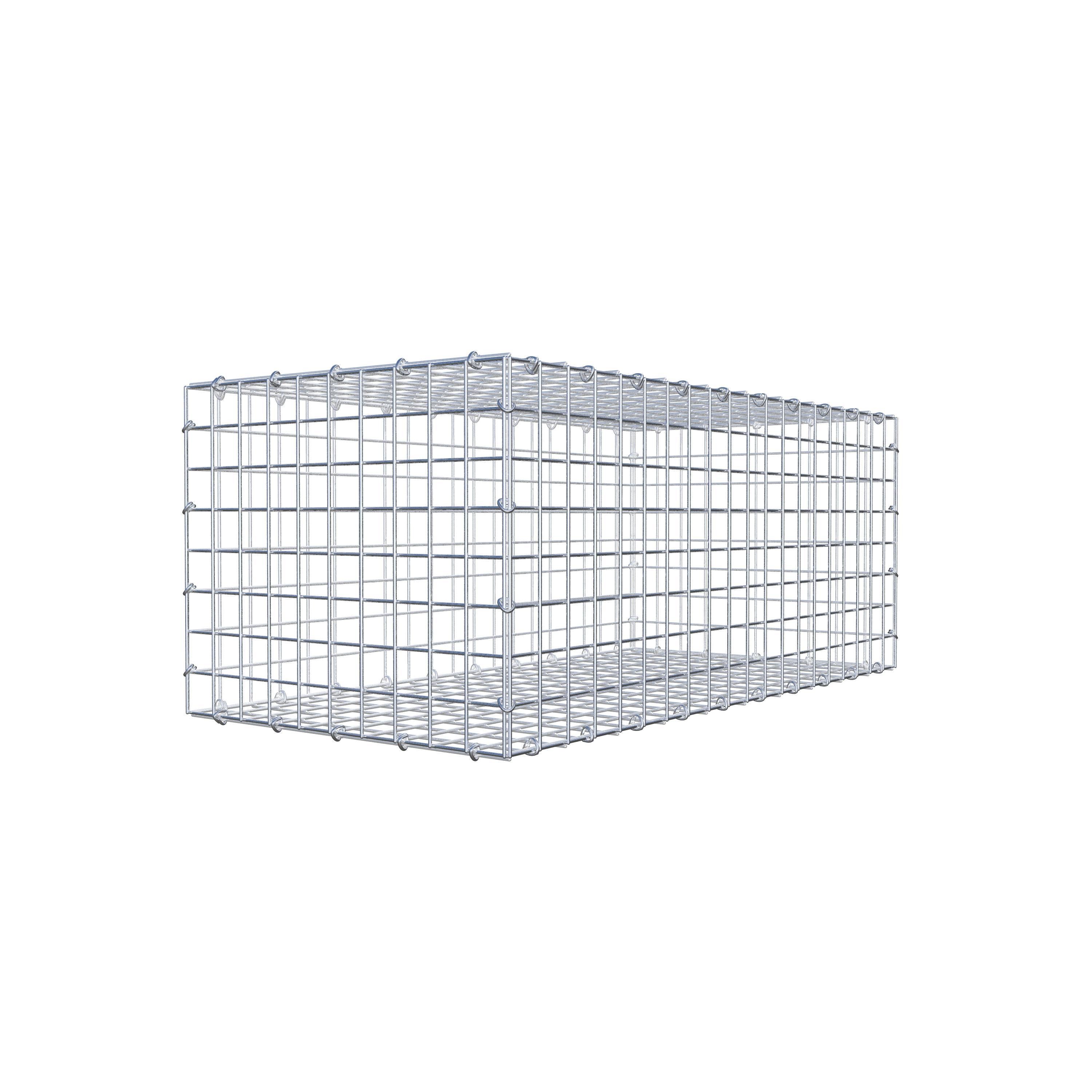 Gavión de acero galvanizado 100x40x50cm (LxAxP), malla 5 x 5cm, Anillo en C, jaula metálica para muro o jardín - 6