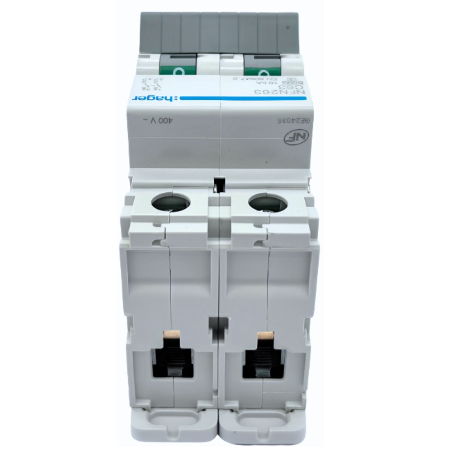 Hager - Disjoncteur 63A 2P courbe C 6-10kA 230V - NFN263 - 7