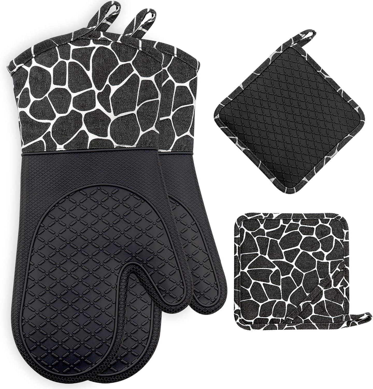 Gants et maniques,Gants longs et épais en Silicone,résistants à la
