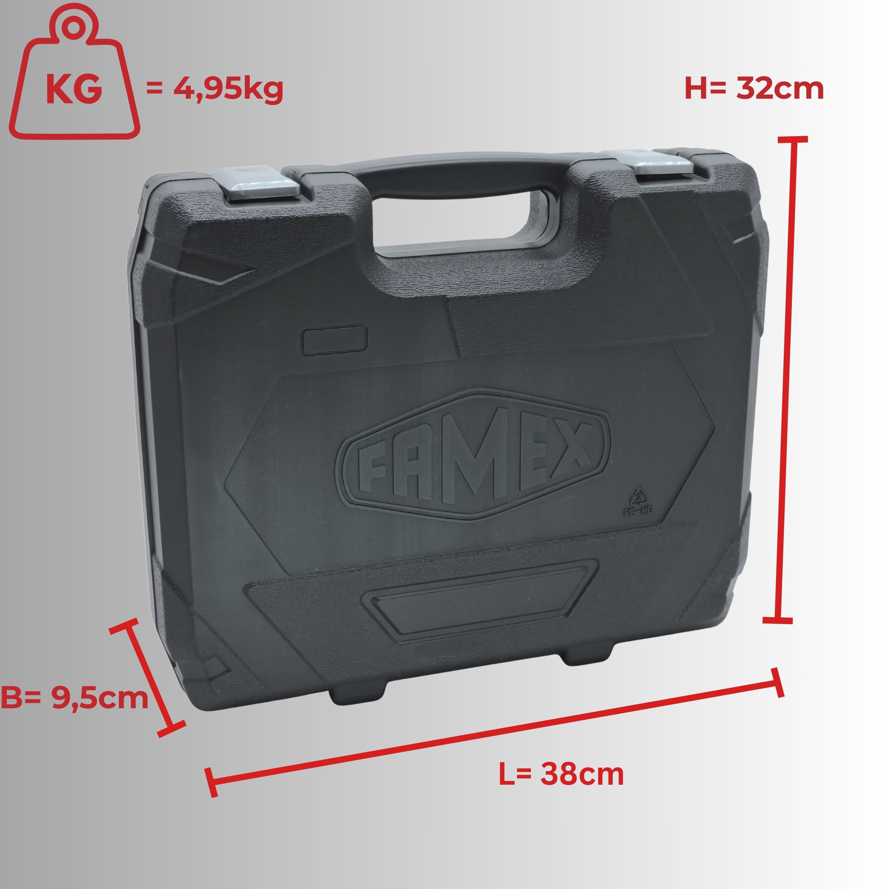 FAMEX 144-50 Malette à outils - complète, 86-pièces, pour voiture, véhicule, camping - 5