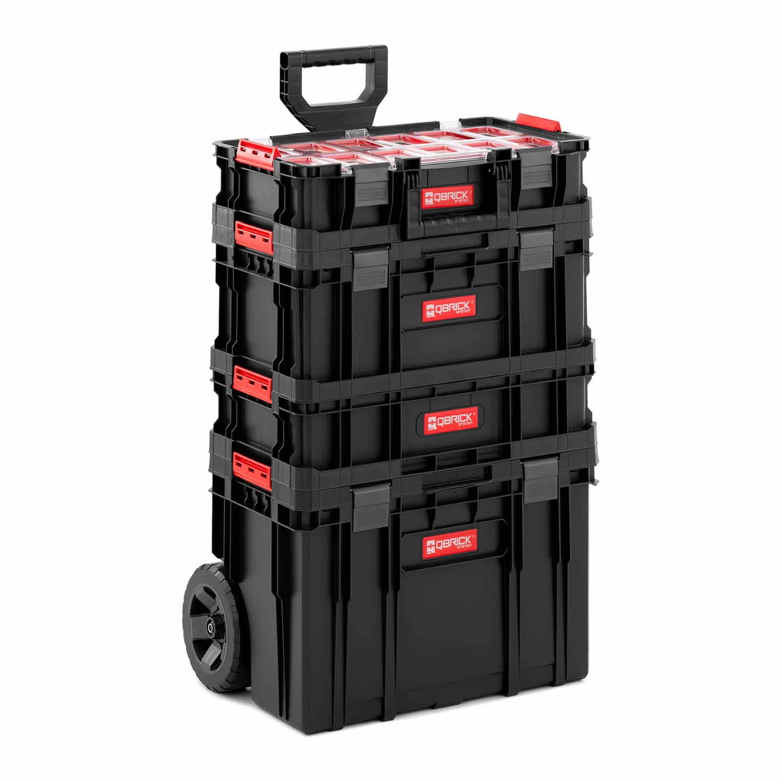 Kit Caisse À Outils Roulante + Bac + Boite + 3 Organisateurs Qbrick ...
