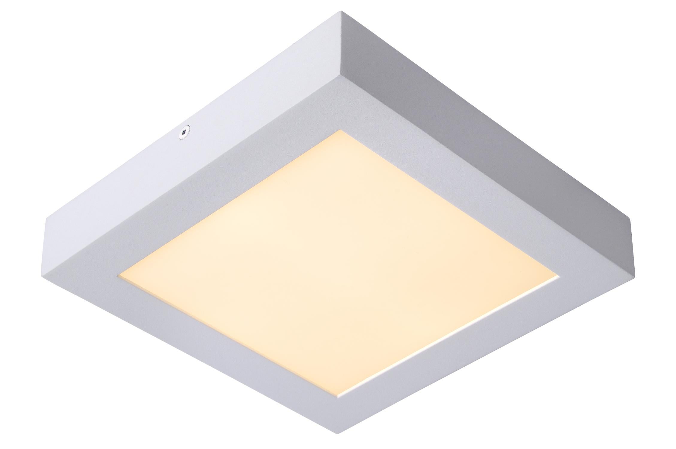 Plafon kwadratowy BRICE LED 22W Ciepła biel 1656lm biały wym:3,9x22x22cm IP44 Lucide