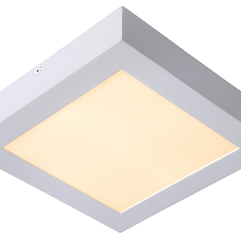 Plafon kwadratowy BRICE LED 22W Ciepła biel 1656lm biały wym:3,9x22x22cm IP44 Lucide