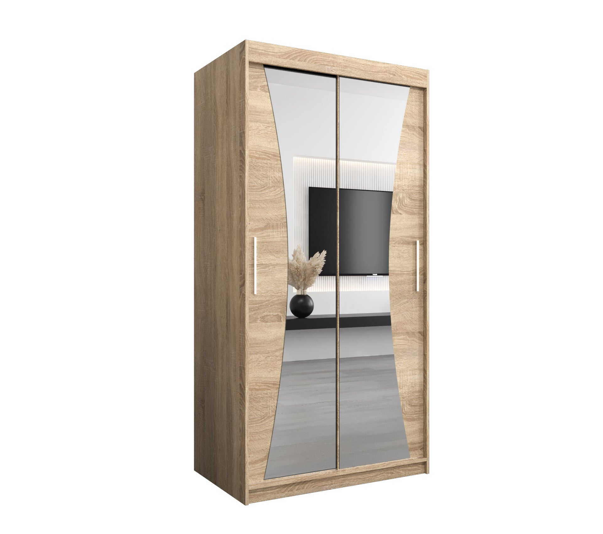 Szafa przesuwna garderoba MONACO 100 x 62 x 200 cm Sonoma - Abiks Meble