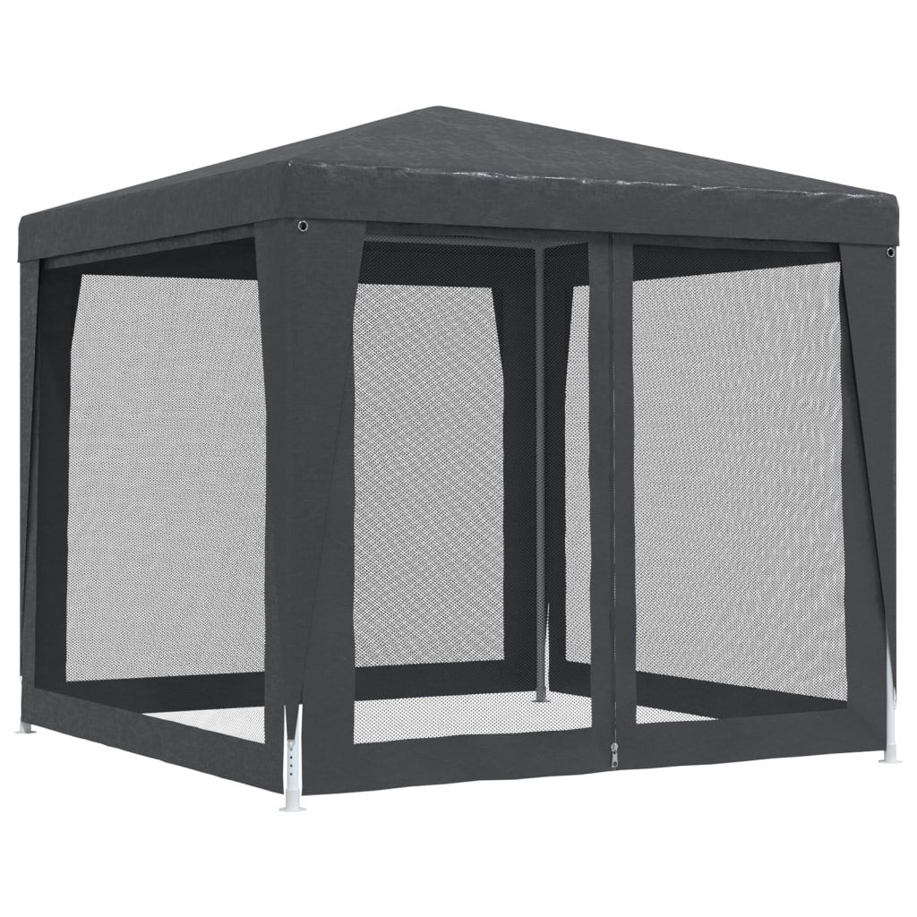 vidaXL Carpa para fiestas 4 paredes malla HDPE gris antracita 2,5x2,5m - 5