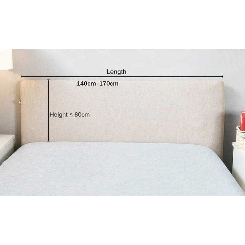 Housse de tête de lit élastique pour tête de lit -150 cm-pour tête de lit 140-170 cm - 5