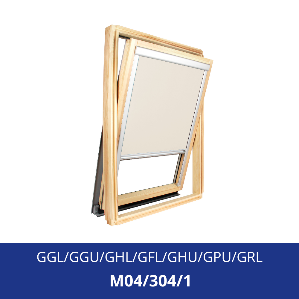 Store occultant compatible VELUX ® M04 (304/1) – Beige – cadre gris - 2