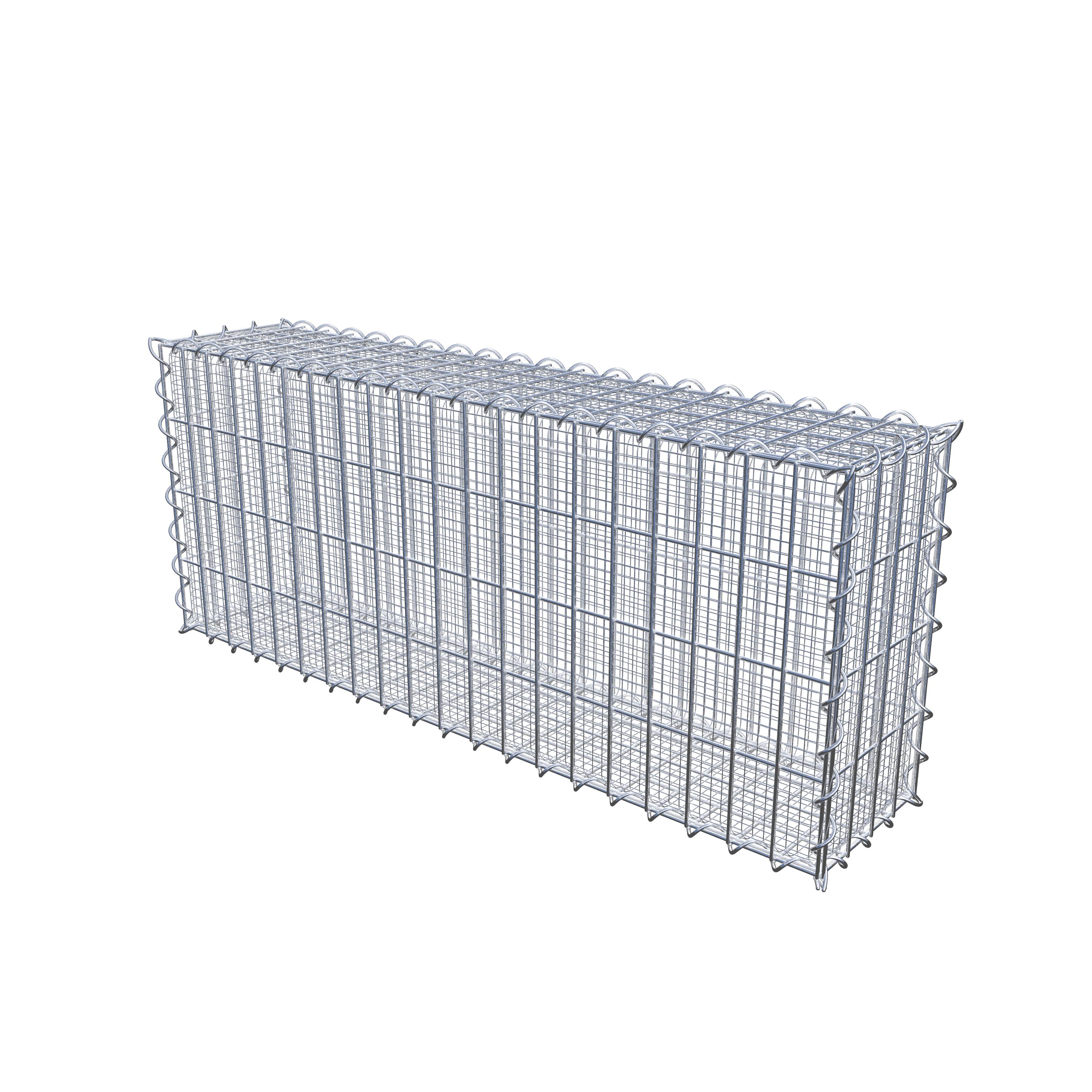 Gabiona - Gabión de grava 100 cm x 40 cm x 20 cm (L x A x P), malla 5 x 10 cm, espiral - 2