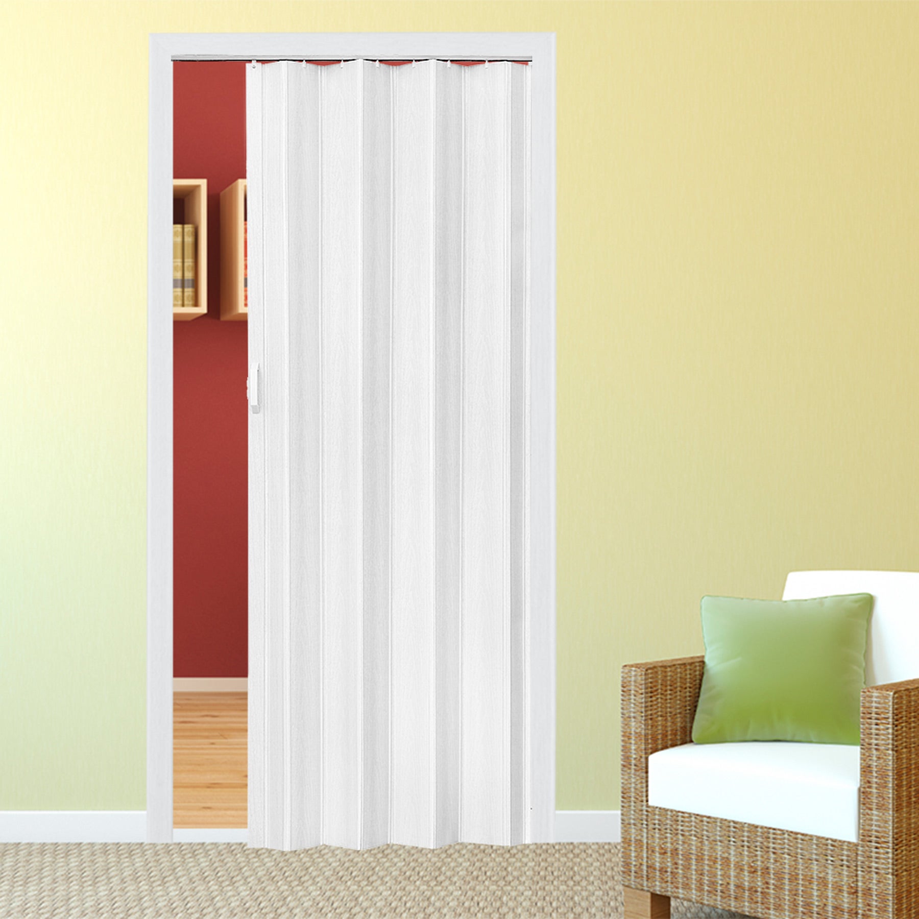 TECTAKE Porta dobrável Perfil de parede dupla com pega deslizante - 3