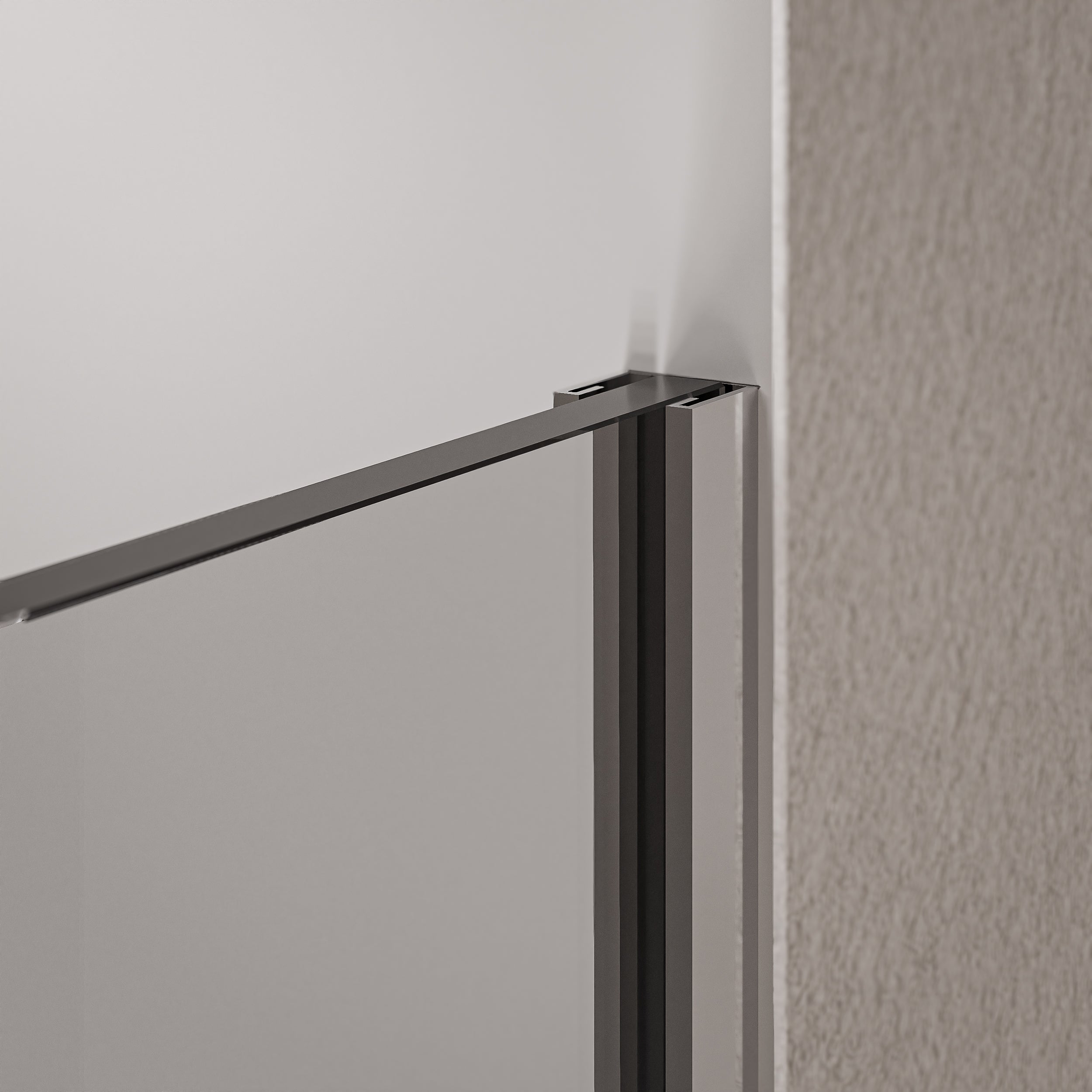 Bernstein Ścianka prysznicowa 140 cm Walk-In EX102-2 szkło ESG 10 mm - Profil ścienny kolor chrom - 3