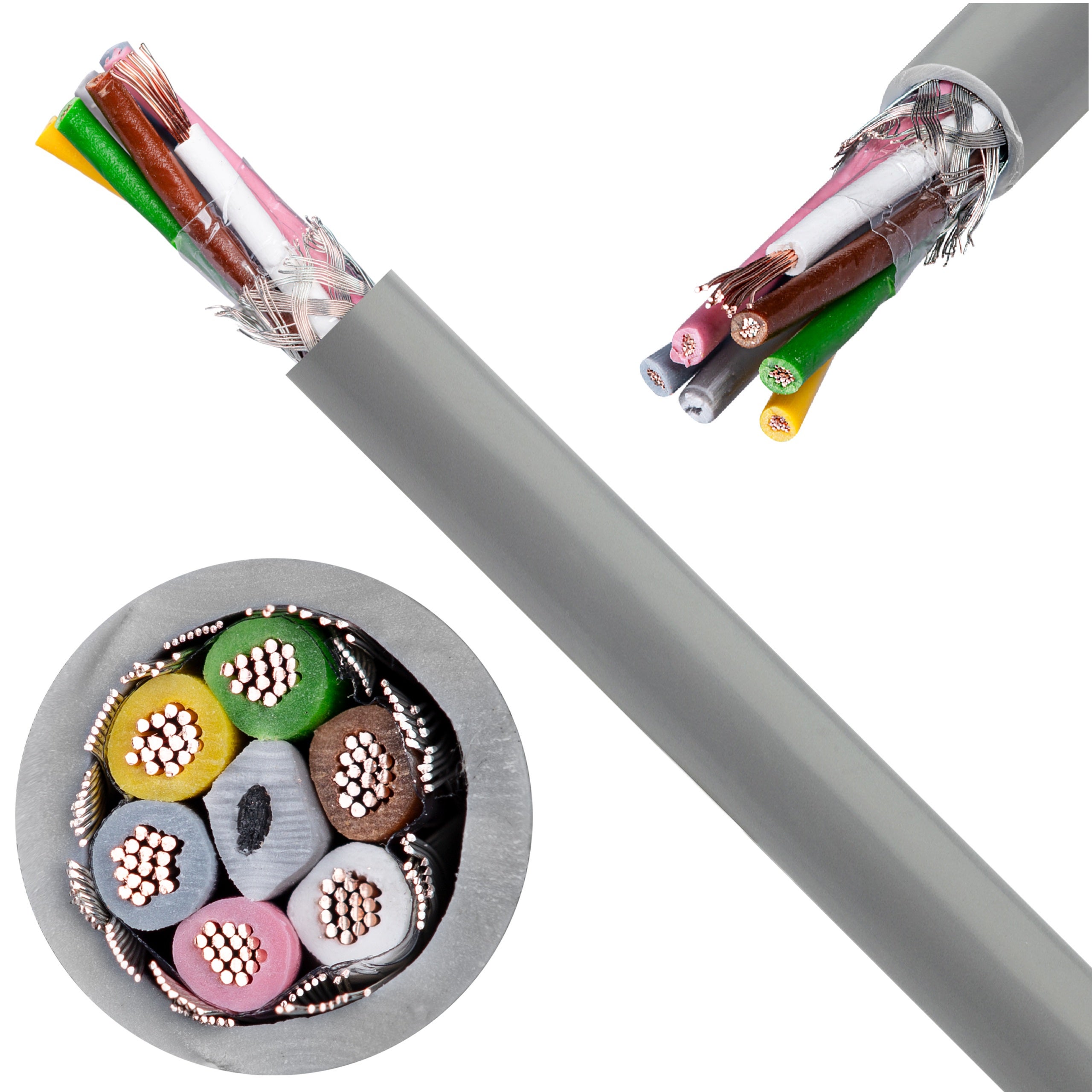 Kabel sterowniczy LIYCY 6x0,75mm2 szary 300/300V ekranowany olejoodporny linka Helukabel 100m