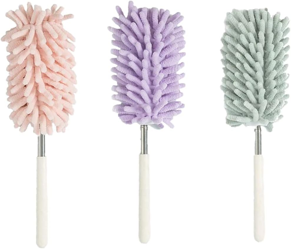 Plumeau-depoussiérant,Brosse à poussière réglable en microcarence Plumeau-depoussiérant,Brosse à poussière réglable en microcarence