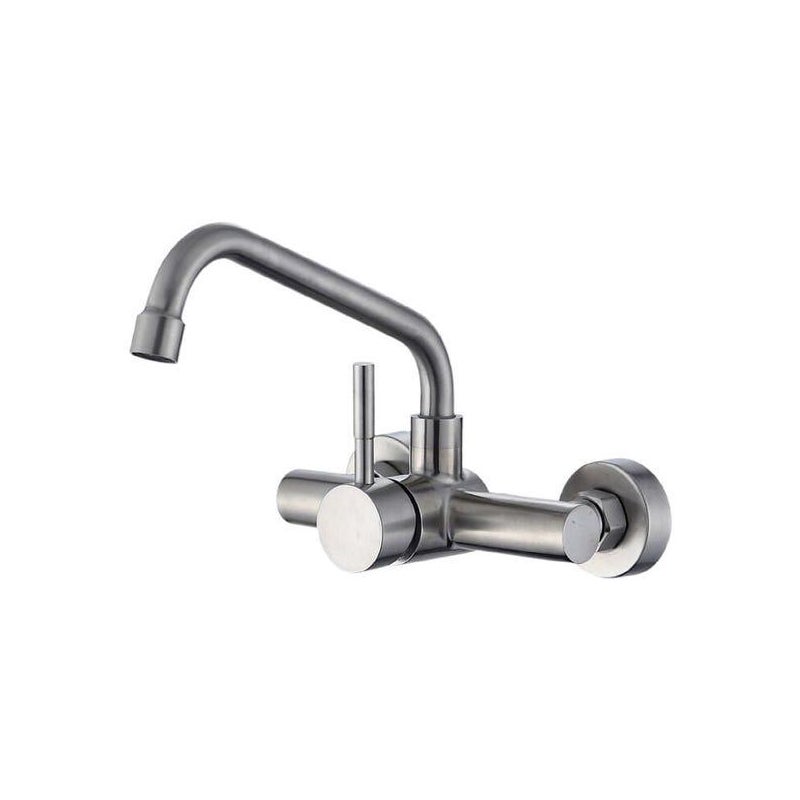 Bateria kuchenna ścienna, Bateria kuchenna ze stali nierdzewnej 304, Bateria kuchenna z obrotową wylewką