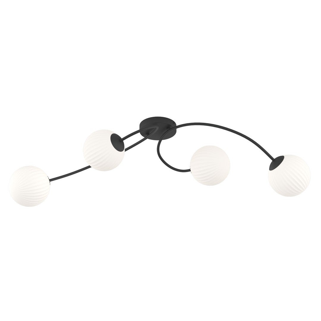 Lampa wisząca VIBRA czarno-biała 4xE14x15W metal wym:31x110x31cm IP20 Emibig