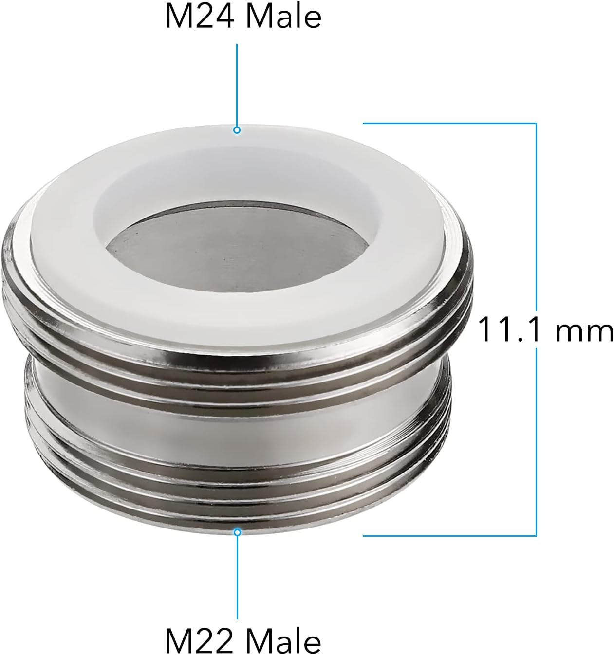 Zawór przełączający 3-drożny do kranu G1/2 i adaptera kranu M22 x M24 - Zawór przełączający głowicę prysznicową G1/2 i adapter - 5