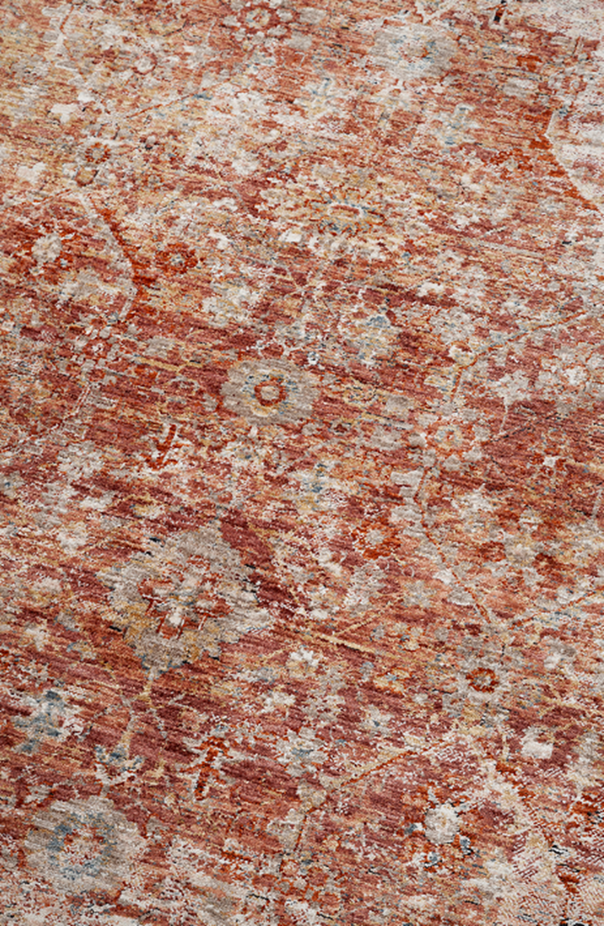 Tapis rayé vintage en polyester Rouille 160x230 YOMOUT - 3