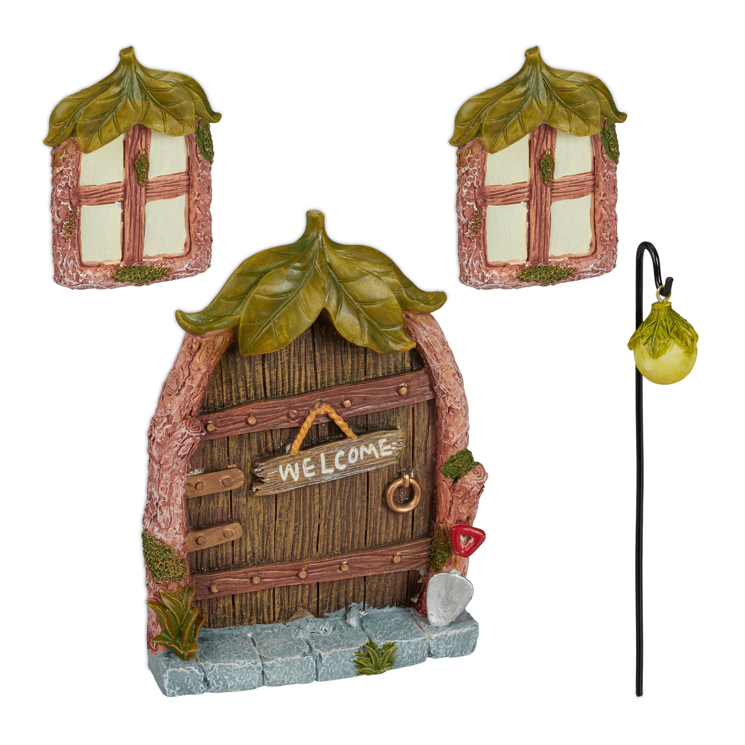 Kit Porta Delle Fate Per Alberi Tree Poetry Con Finestre Luminescenti E Lanterna – Decorazione Magica Da Giardino - 2