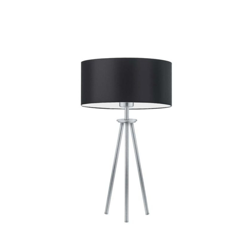 Lampka nocna na biurko lampa biurkowa LED trójnóg z abażurem walec 30cm DECO