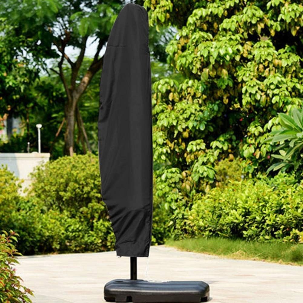 Parasol z wysięgnikiem, tkanina Oxford 210D, czarny (205 cm)