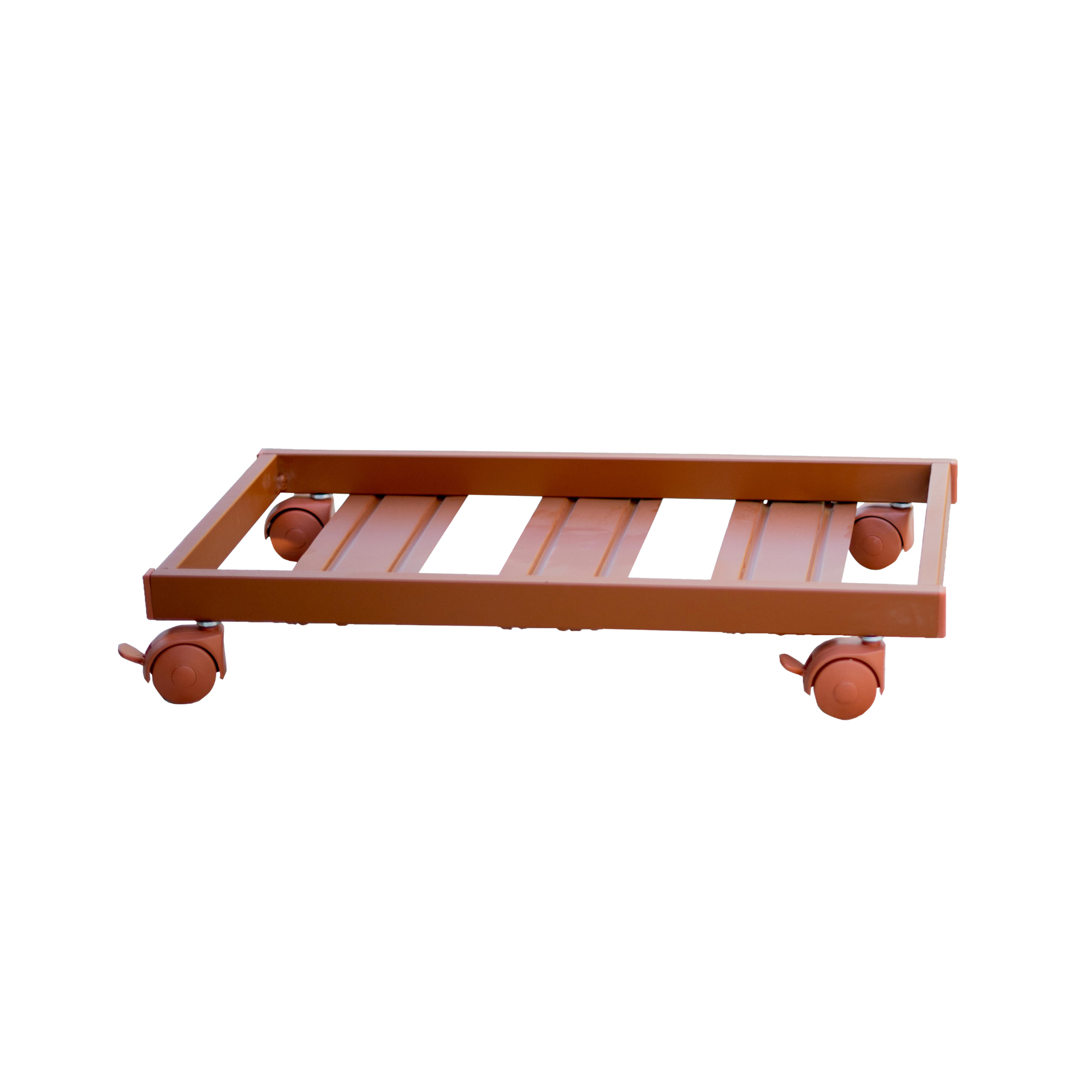 Carrello Portavasi In Legno Con Ruote Per Piante - Sottovaso Mobile Ø25-40cm, Capacità Fino A 110kg, Per Interni/Esterni