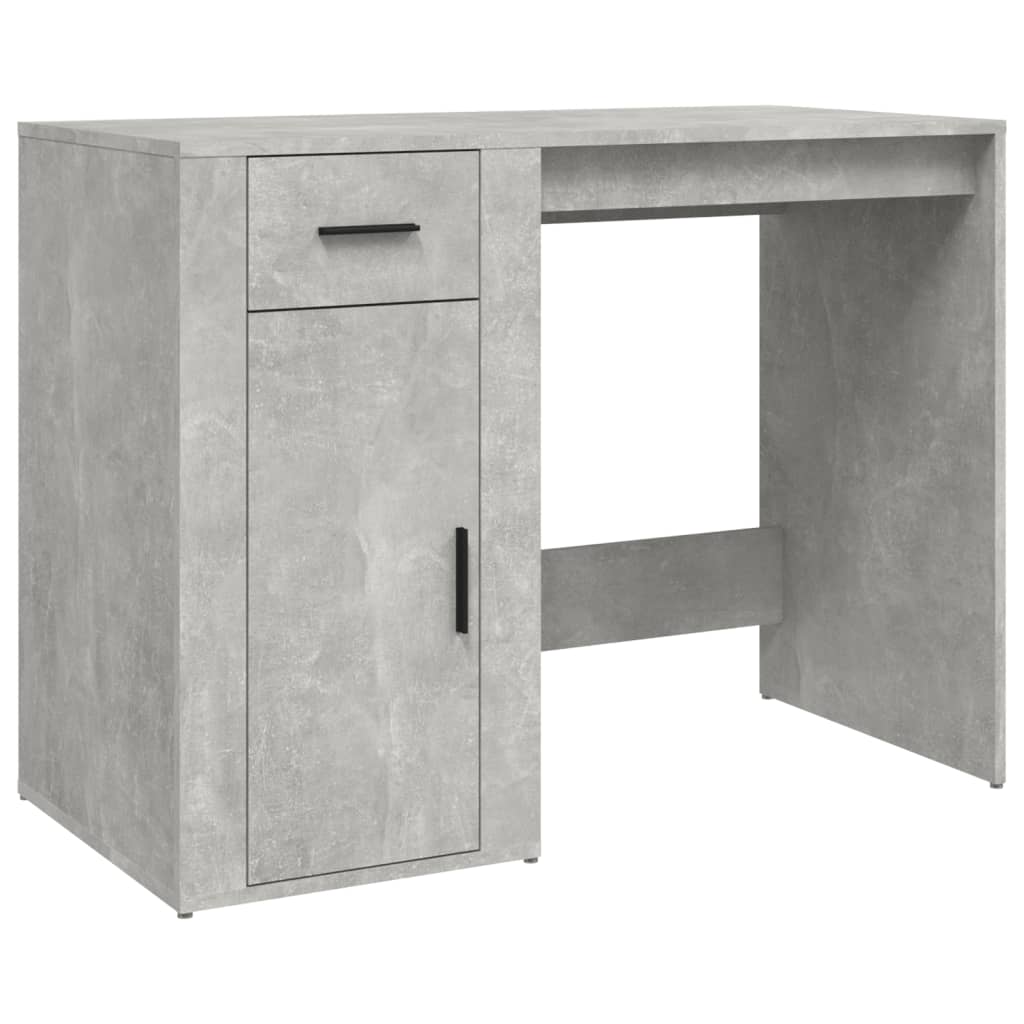 Bureau Gris béton 100x49x75 cm Bois d'ingénierie - 2