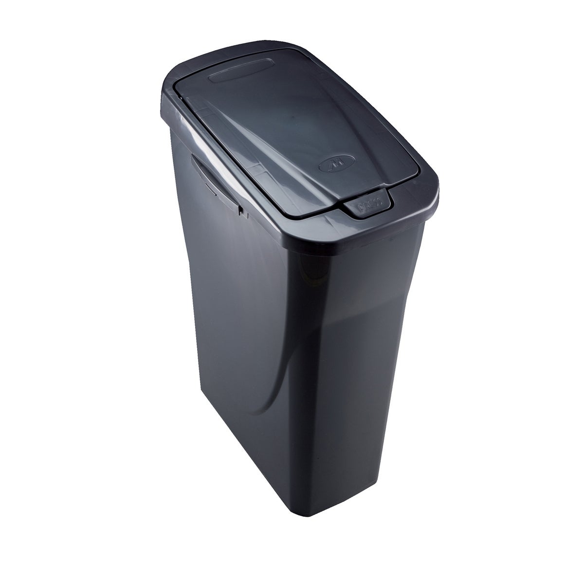 M-Home ECOBIN 25 – Pattumiera Per Raccolta Differenziata 25L – Grigio Metallo Con Coperchio Giallo – 21,5x36x51 Cm - 4