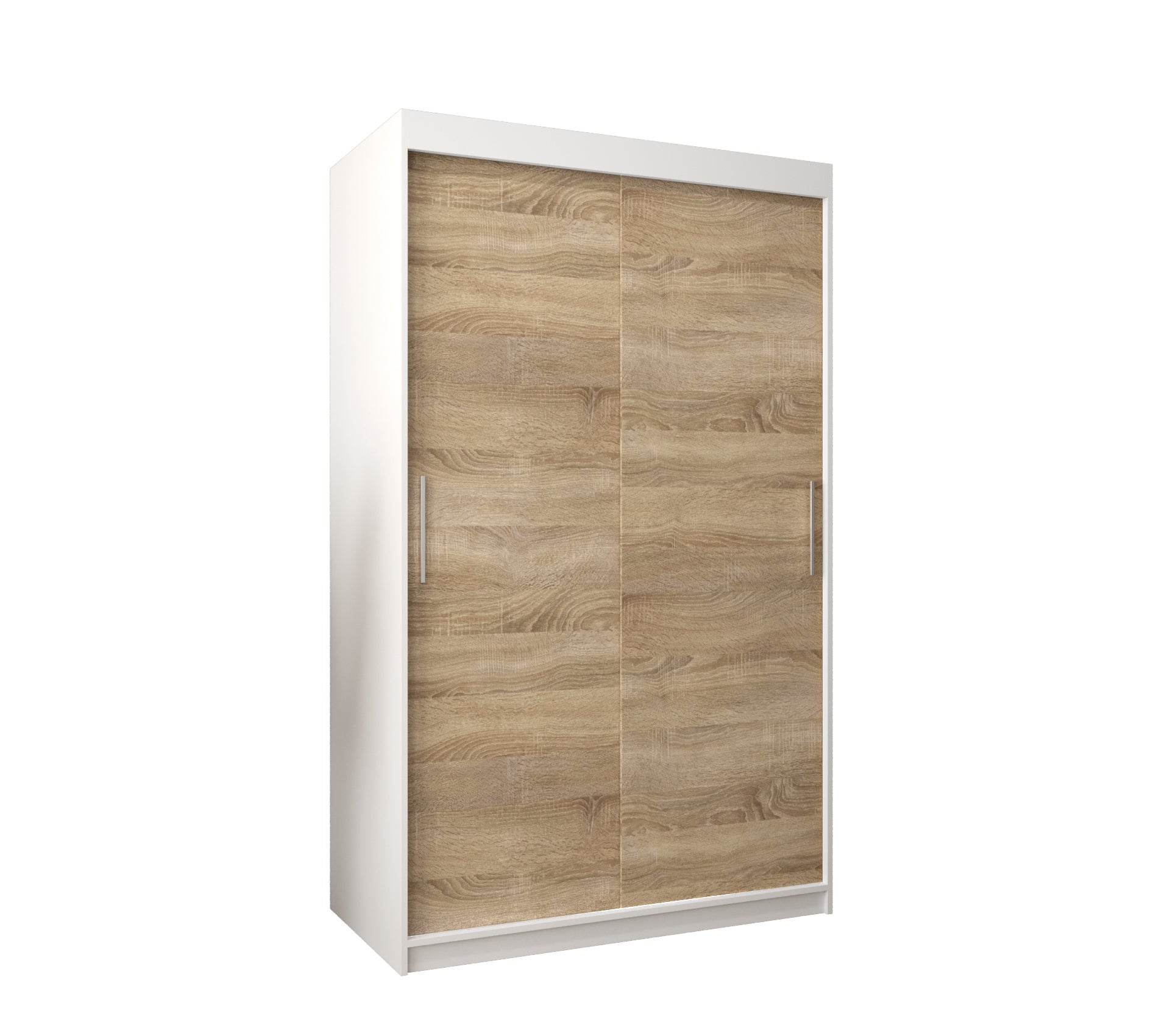 Szafa przesuwna garderoba TOKYO 120 x 62 x 200 cm Biały + Sonoma - Abiks Meble