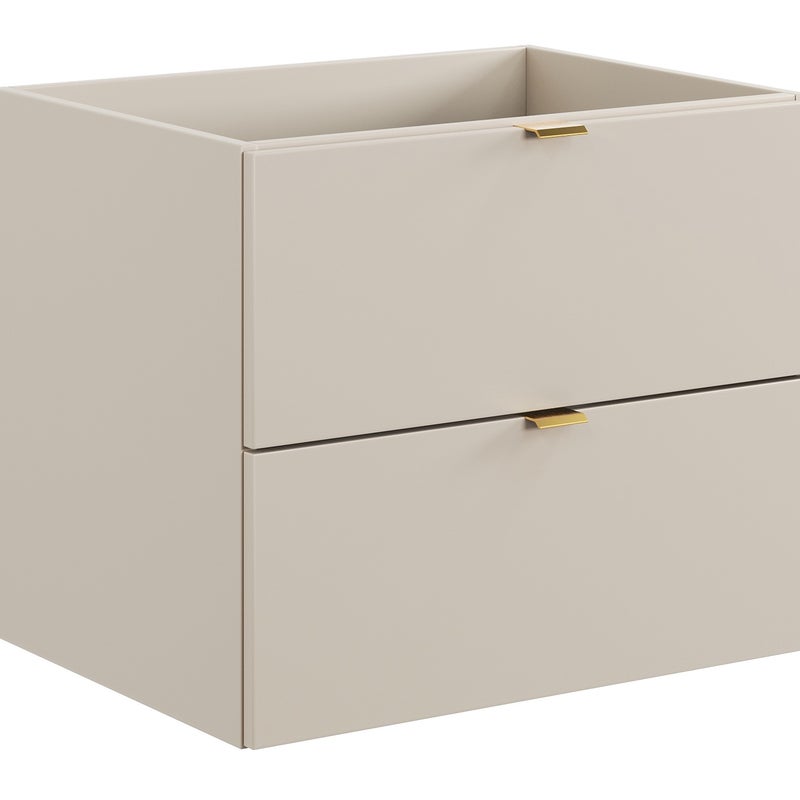 Kaszmirowa szafka pod umywalkę Dalia Cashmere 60 cm wisząca 2 szuflady MDF