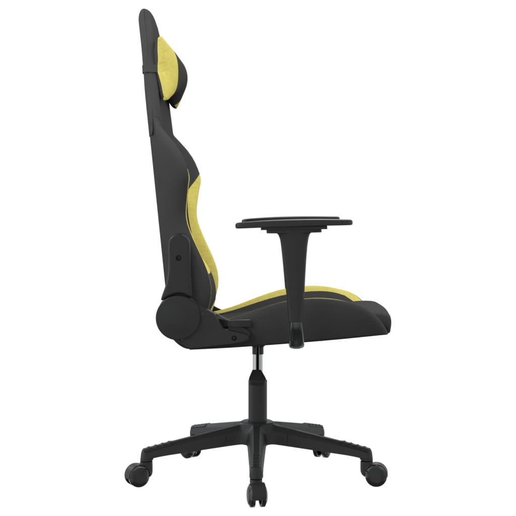 Chaise gaming - Chaise de jeu - Fauteuil Gaming - Chaise de Bureau d'ordinateur Noir et vert clair Tissu543213 - 4