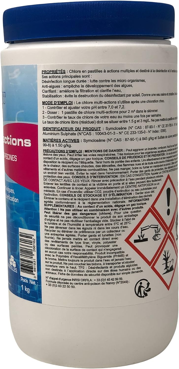 CHLORE MULTI ACTIONS PASTILLES 20G 1KG BLUE POINT COMPANY - 006200901 - 5
