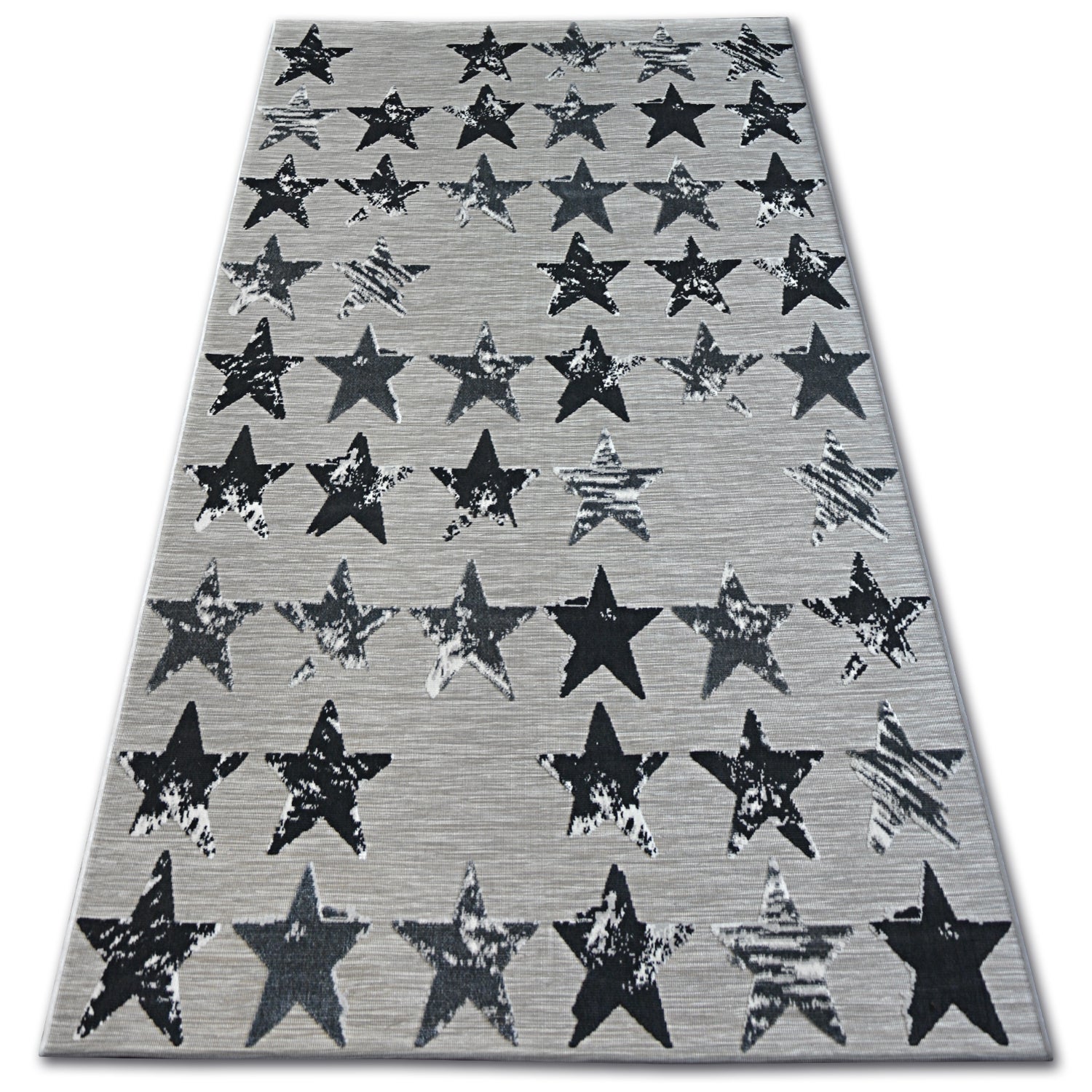 Dywan LISBOA 27219/956 Gwiazdy Gwiazdki Czarny 80x150 cm