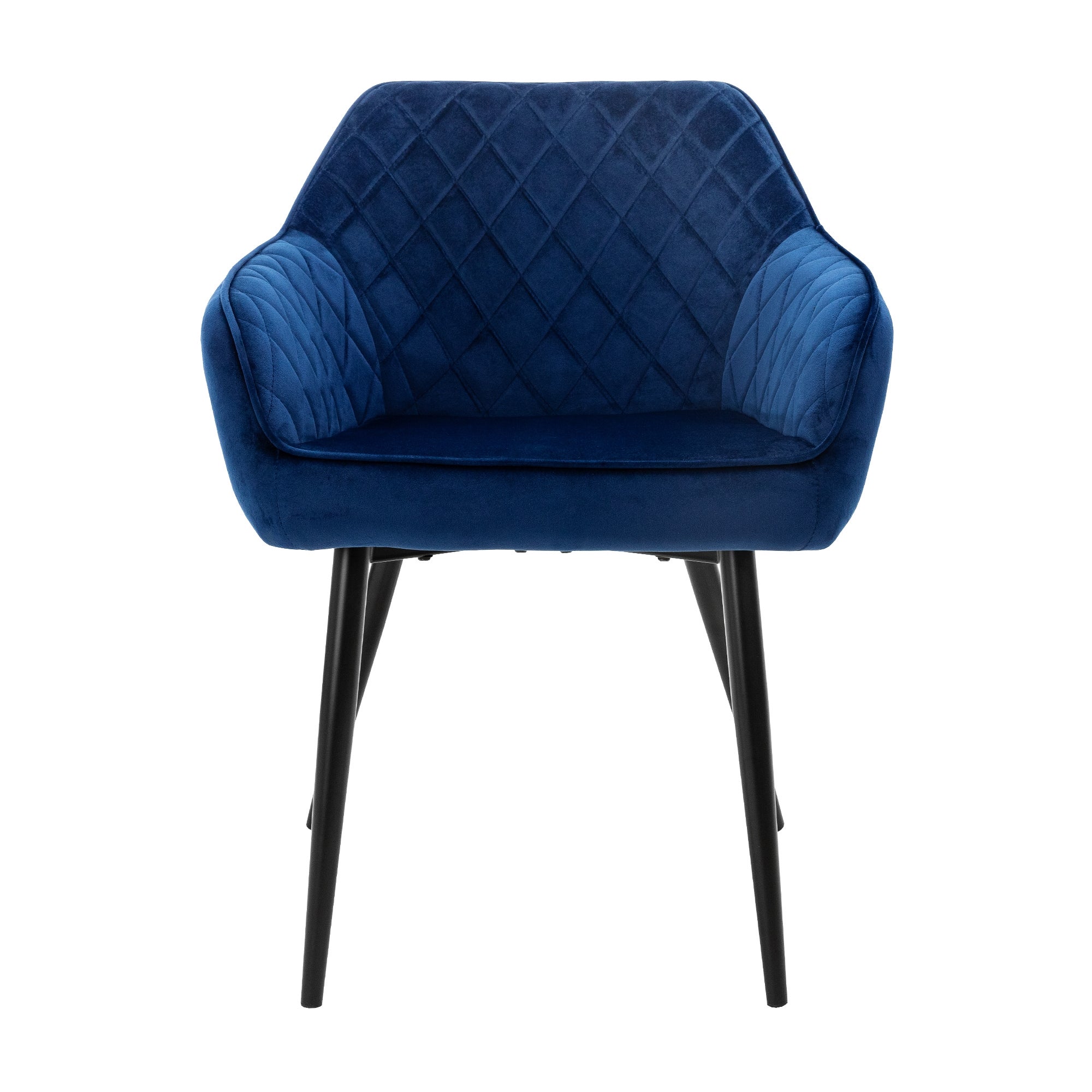 Lot De 2 Chaises De Salle à Manger Ya-Home - Dossier Boucle, Velours Bleu, Pieds Dorés, Charge 250 Lbs - 8