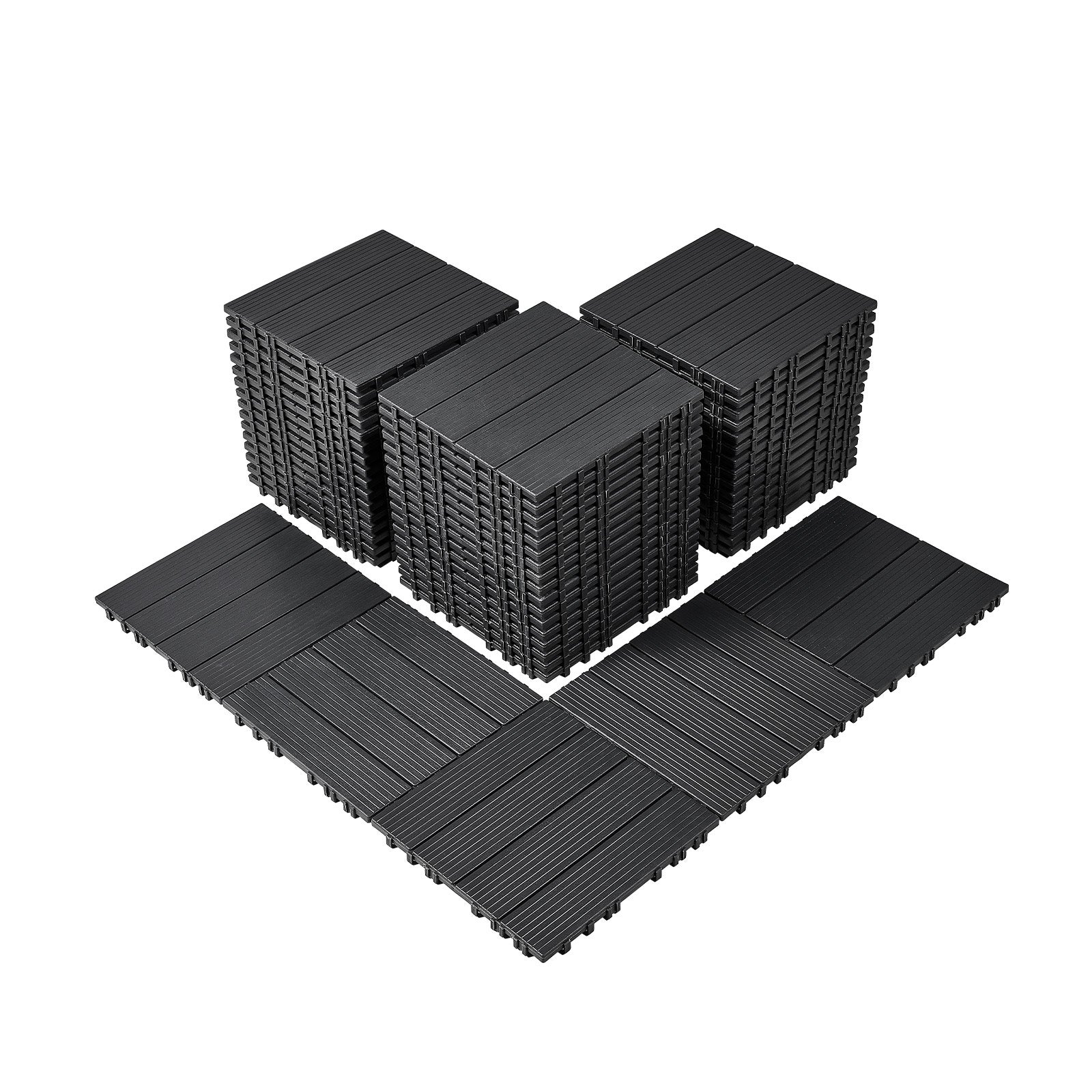 Płytki tarasowe 54x Płytki zatrzaskowe Płytki balkonowe 30x30cm ciemnoszare VEVOR
