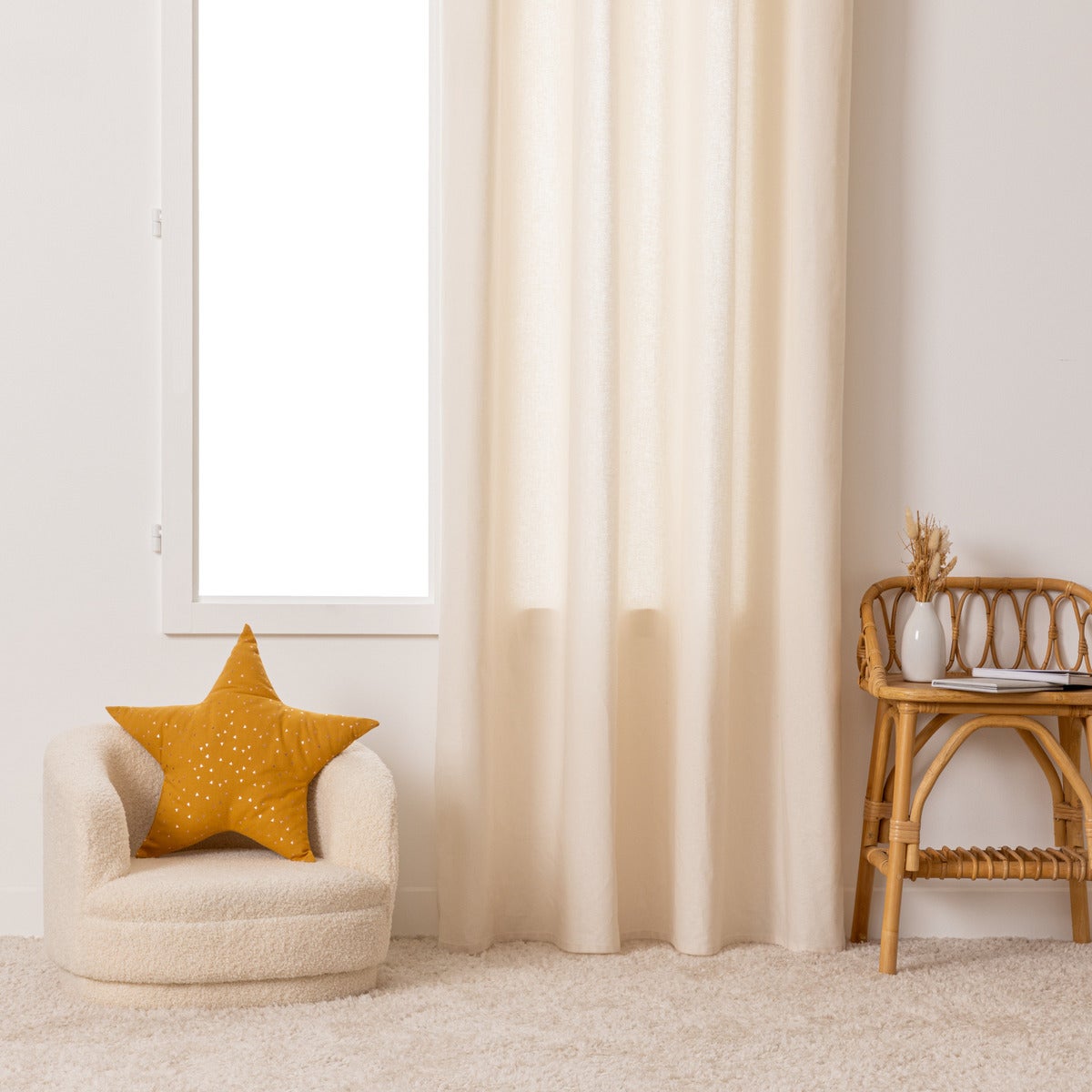 Tenda Voile Per Bambini Nuage Bianca 140x240 Cm - Decorazione Nuvole Per Camera