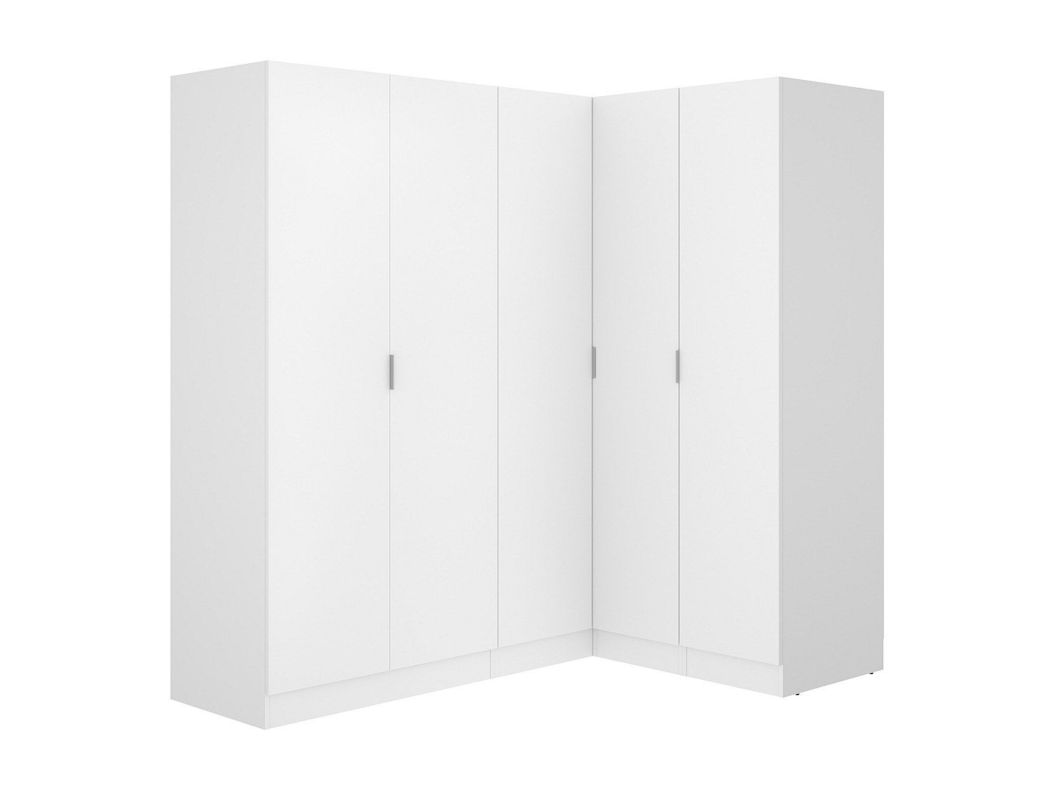 Armoire d'angle 5 portes - L173 cm - Blanc - LISTOWEL - 3