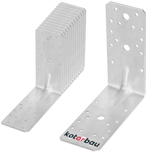 12x kątownik wzmocniony 150x150x65mm ciesielski łącznik montażowy do drewna - KOTARBAU
