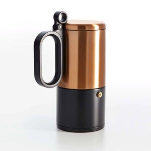 Caffettiera BRA Kaffe 4 Tazze In Acciaio Inox – Adatta A Induzione – Colori Nero E Rame Con Riduttore