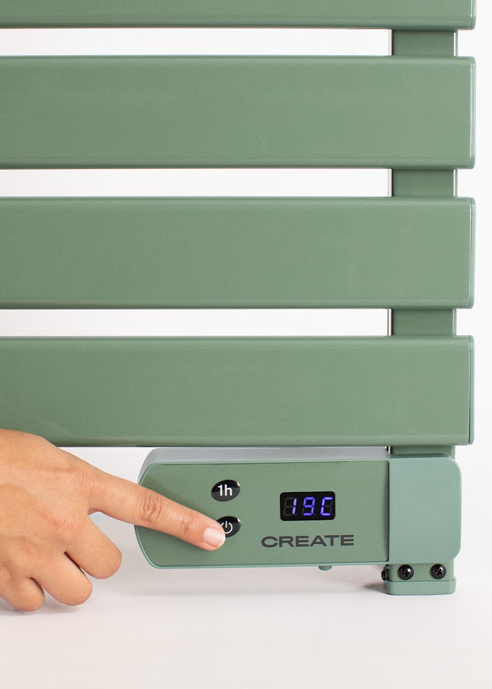 WARM TOWEL - Barra de toalha elétrica para piso ou parede 500W Sem patas com prateleira - 7