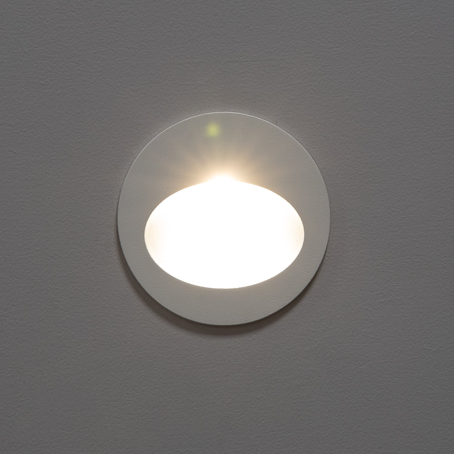 Baliza Exterior LED 3W Empotrable Pared Circular Aluminio Blanco Coney ...