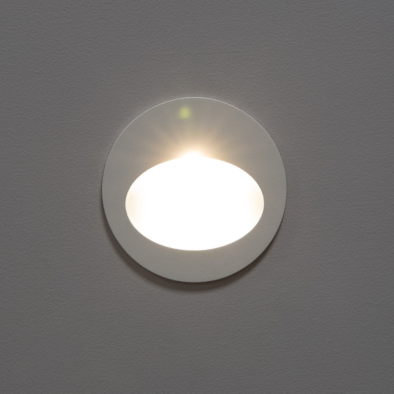 Baliza Exterior LED 3W Empotrable Pared Circular Aluminio Blanco Coney ...