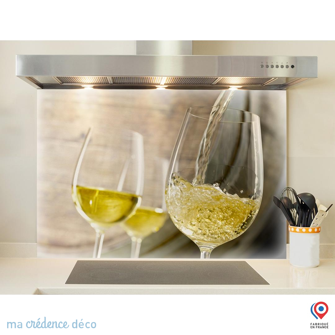 Crédence De Cuisine En Verre Trempé Transparent 80x60 Cm - Protection Contre Les éclaboussures, Facile à Nettoyer, Kit De Fixation Inclus