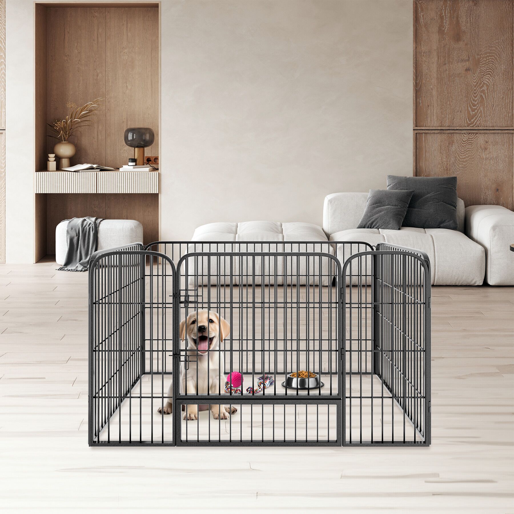 TECTAKE Parque para cachorros 4 peças, dobrável - 3
