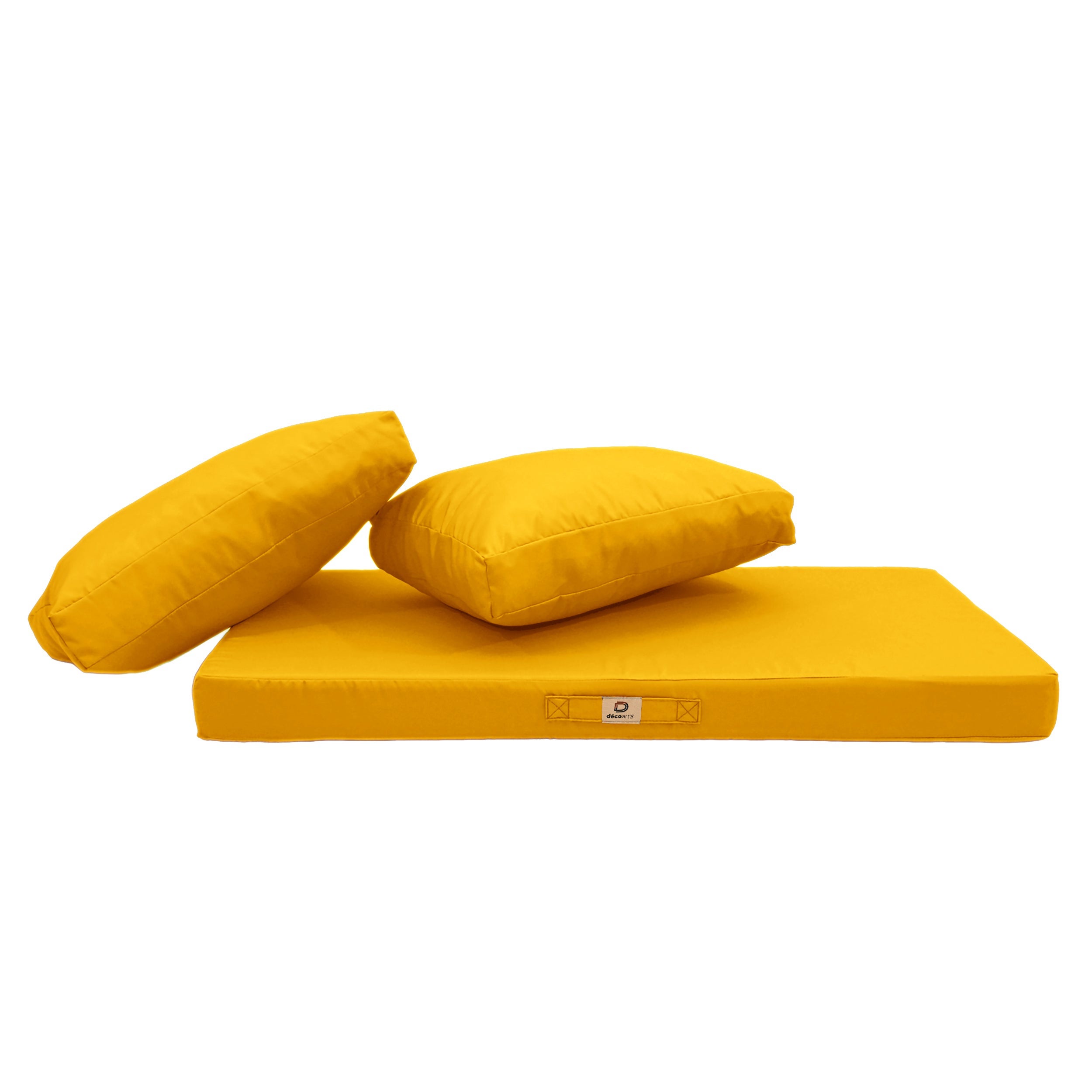 Coussins pour salon de jardin déhoussable 120x60cm Jaune - 4